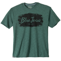 Redfield Übergrößen T-Shirt jadegrün melange Print