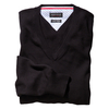 Redfield Feinstrick V-Neck Pullover Übergröße schwarz