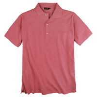 Redfield Piqué Poloshirt Übergröße cranberryrot