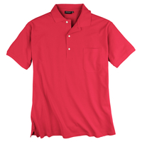 Redfield Piqué Poloshirt erdbeerrot Übergröße
