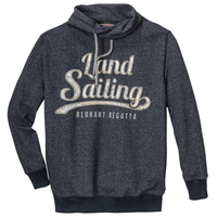 Redfield Sweater Schlauchkragen blau melange XXL
