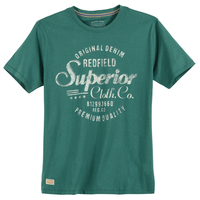 Redfield T-Shirt große Größen jadegrün Print Superior