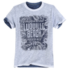 Redfield Vintage XXL T-Shirt denimblau-weiß melange
