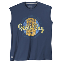 Redfield XXL Muskelshirt denimblau Print Reeds Bay
