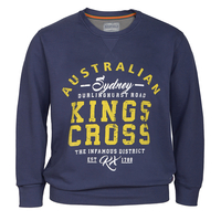 Redfield XXL Vintage Print Sweatshirt dark denim