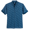 Redmond Übergrößen Kurzarmhemd floral blau