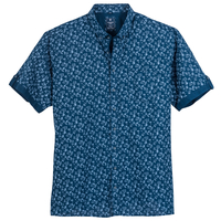 Redmond Übergrößen Kurzarmhemd floral blau