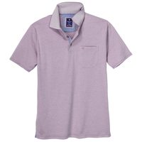 Redmond "Wash & Wear" Polo flieder melange XXL