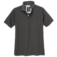 Redmond "Wash & Wear" XXL Poloshirt anthrazit melange