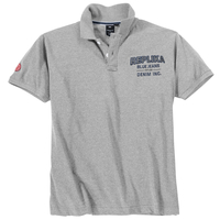 Replika Allsize Polo Übergröße hellgrau melange Logo