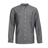 Replika by Allsize XXL Stehkragenhemd gestreift grau