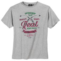 Replika by Allsize XXL T-Shirt hellgrau melange Print