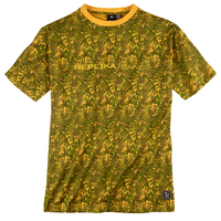 Replika T-Shirt floraler Print oliv-orange XXL