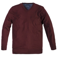 V-Neck Pullover Übergröße bordeaux North 56°4 by Allsize