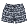 XXL Abraxas Badeshorts Totenkopfprint schwarz-grau