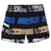 XXL Adamo Bade-Bermuda schwarz-blau-beige bedruckt
