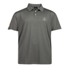 XXL Allsize Polo "Cool Effect" gestreift grau meliert