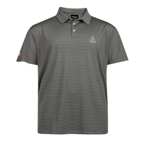 XXL Allsize Polo "Cool Effect" gestreift grau meliert