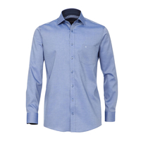 XXL CasaModa Langarmhemd blau mit feinem Druck