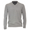XXL CasaModa Strickpullover hellgrau melange V-Neck