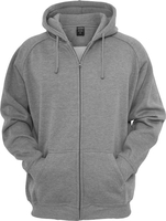 XXL Kapuzen Sweatjacke grau melange Urban Classics