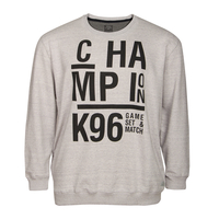 XXL Kitaro Freizeit Sweatshirt silbergrau meliert