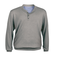 XXL Kitaro Serafino-Strickpullover mittelgrau meliert