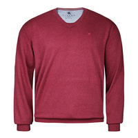 XXL Kitaro V-Neck Feinstrickpullover dunkelrot