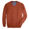 XXL Kitaro V-Neck Feinstrickpullover rostorange