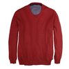 XXL Kitaro V-Neck Feinstrickpullover rubinrot mel.