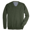 XXL Kitaro V-Neck Feinstrickpullover tannengrün mel.