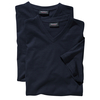 XXL Redfield Doppelpack V-Neck T-Shirts dunkelblau