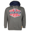 XXL Redfield Kapuzen Sweat steingrau mit Vintage Print