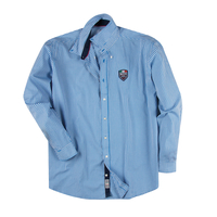 XXL Redfield kariertes Langarmhemd blau-weiß