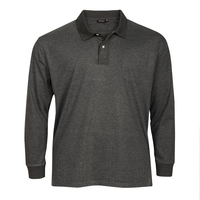 XXL Redfield Langarm-Poloshirt anthrazit melange