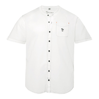 XXL Replika by Allsize Stehkragenhemd mit Leinen weiß