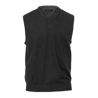 XXL V-Neck Strickpullunder anthrazit melange CasaModa