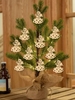 10 Pcs Christmas Tree Angel Pattern Wooden Hanging Decorations
