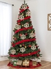 10 Pcs Christmas Tree Hollow Snowman Pattern Wooden Hanging Decorations