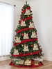 10 Pcs Christmas Tree Snowman Pattern Wooden Hanging Decorations