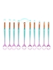 10 Pcs Gradient Fishtail Multi-function Makeup Brushes Set
