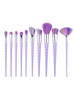 10Pcs Gradient Hair Spiral Handle Makeup Brushes Set
