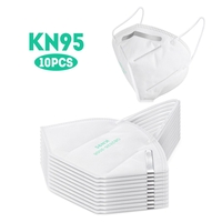 10PCS High-closed KN95 Masks Dustproof Professional Protection for Slit Splash PM2.5 Comfortable Elastic Earloop Type