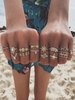 14 Piece Rhinestone Floral Teardrop Finger Rings Set