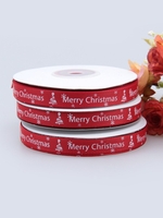 1CM Width Merry Christmas Tree Gift Packing Ribbon