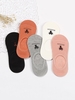 5Pairs Cartoon Cat Cotton Silicone Invisible Socks Set