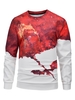 Galaxy Spitfire Dinosaur Print Pullover Casual Sweatshirt