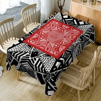 Geometric Print Fabric Waterproof Dining Table Cloth