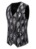 Gilding Peacock Feathers Double Breasted Casual Vest