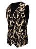 Gliding Lightning Print Double Breasted Casual Vest